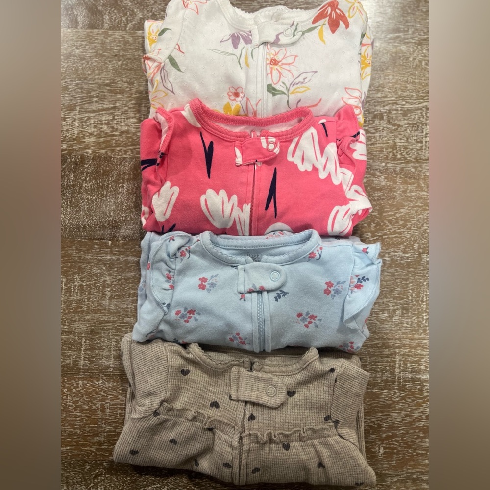 Bundle of 3 month sleepers for baby girl